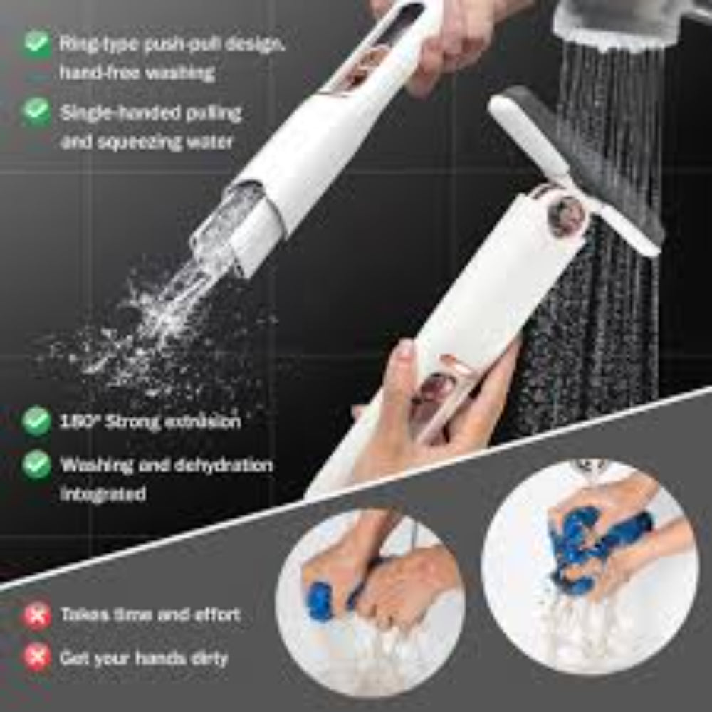 SP Dealz Portable Mini Mop Mini Squeeze Mop Folding Car Window Wall Cleaner Mini Sponge Mop Car Cleaning Mop  Mini Mop Self Squeeze Mini Mop Cleaner for Kitchen Floor Cleaner Mop, Plastic