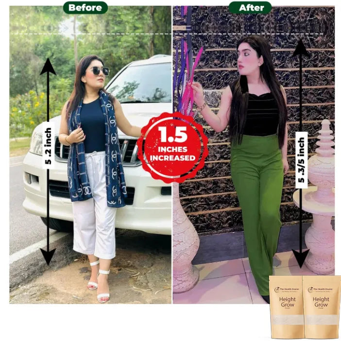 BUY 1 GET 1 FREE Height Grow Veda | Health Healer Height Growth Powder Organic