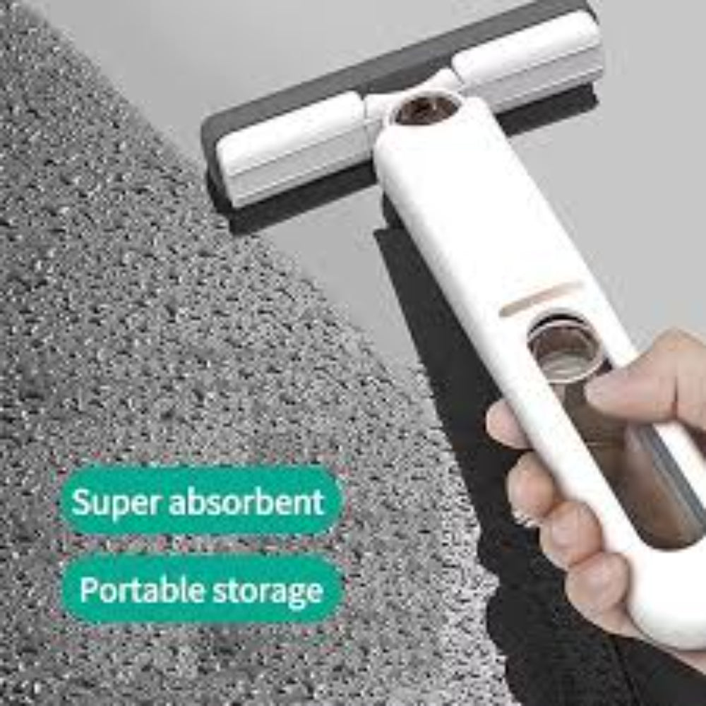 SP Dealz Portable Mini Mop Mini Squeeze Mop Folding Car Window Wall Cleaner Mini Sponge Mop Car Cleaning Mop  Mini Mop Self Squeeze Mini Mop Cleaner for Kitchen Floor Cleaner Mop, Plastic
