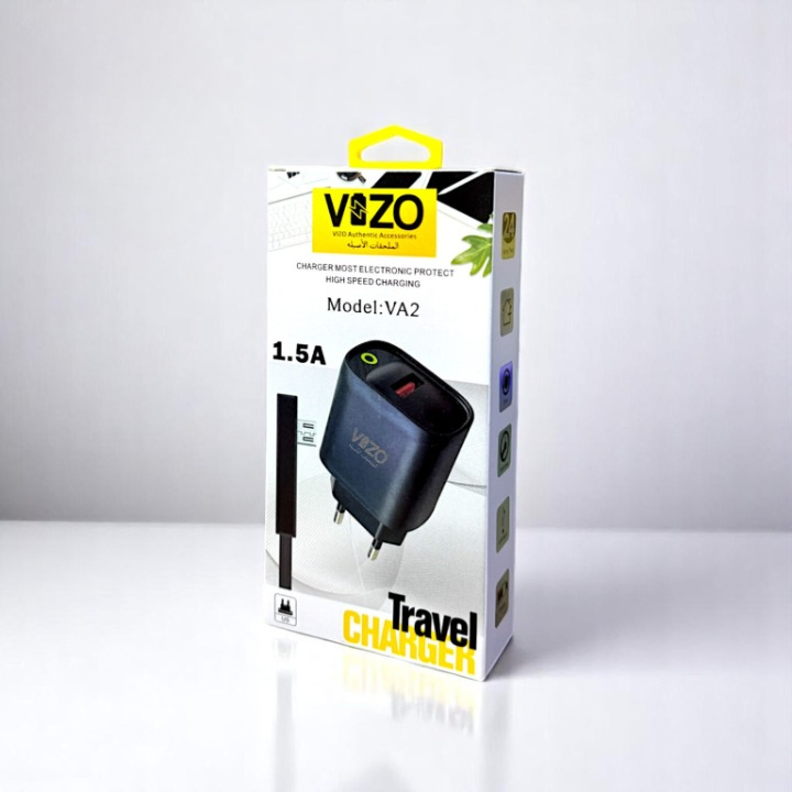 Va2 – Compact Micro USB Charger (Black) | Best Quality Charger - Vizo VA2 Charger - Vizo VA2 Micro USB Charger - Android Charger - Mobile Phone Charger