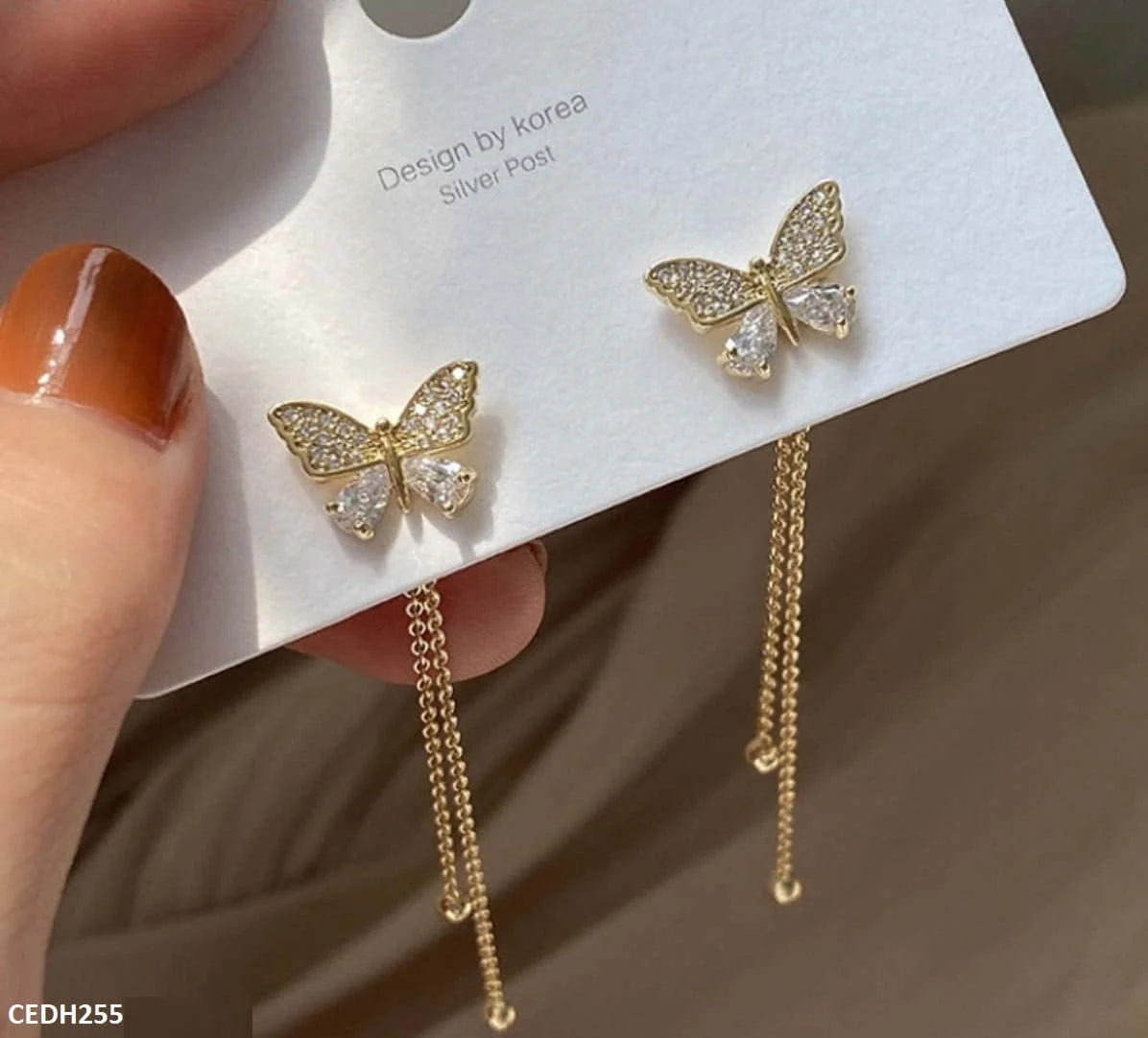 Butterfly Drop Earrings Trendy for Women Stylish & Elegant Design
