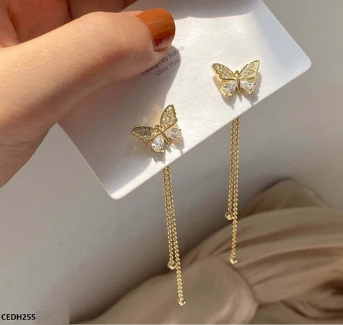 Butterfly Drop Earrings Trendy for Women Stylish & Elegant Design