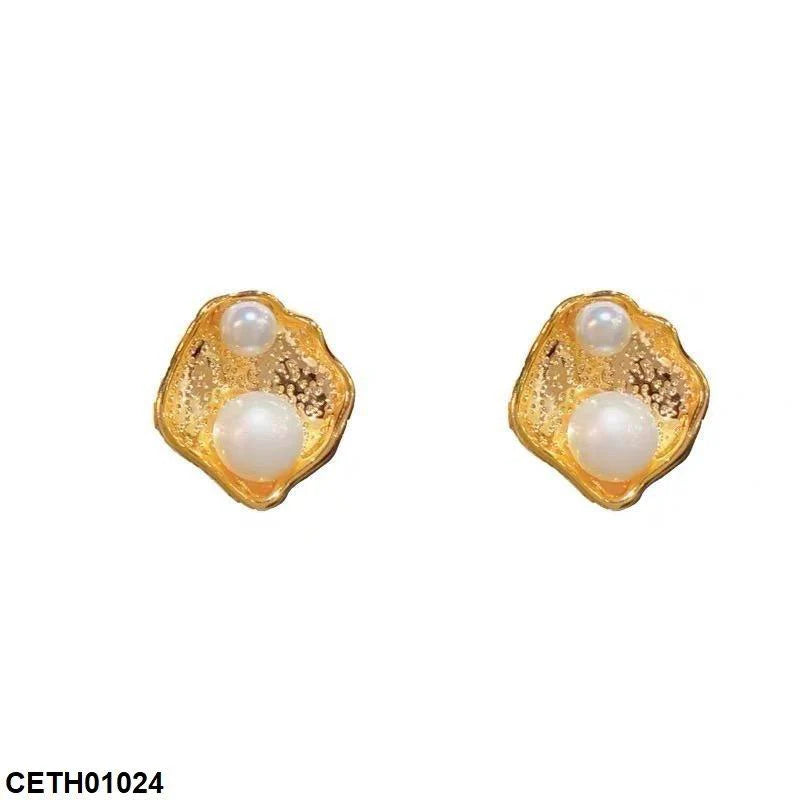 Large Pearl Stud Tops Pair Trendy for Women Stylish & Elegant Design
