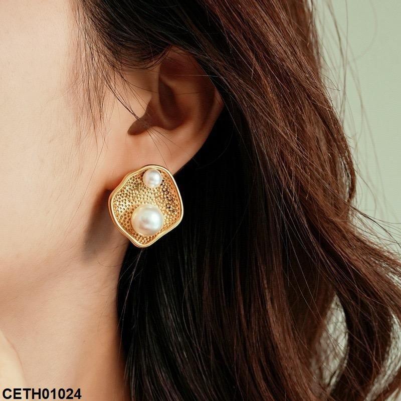 Large Pearl Stud Tops Pair Trendy for Women Stylish & Elegant Design