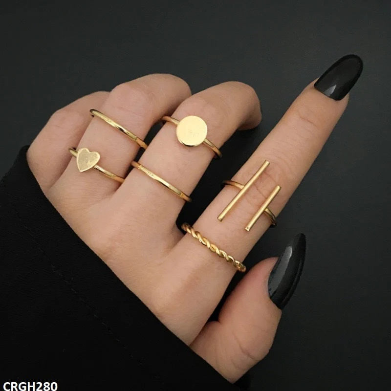 6pcs Midi Rings set Trendy  for Women Stylish & Elegant Design