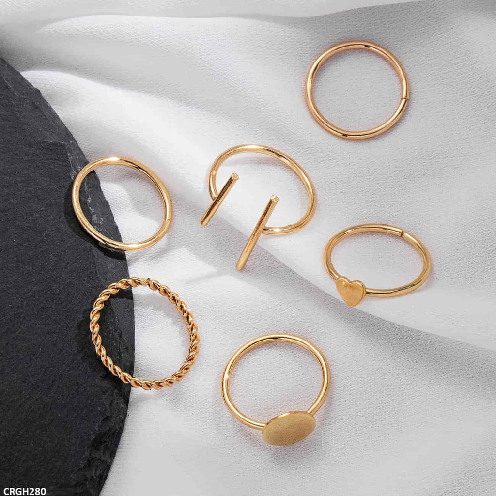 6pcs Midi Rings set Trendy  for Women Stylish & Elegant Design
