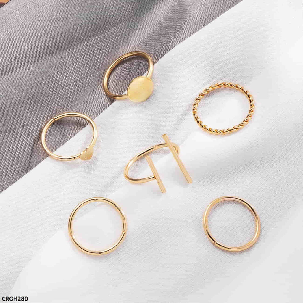 6pcs Midi Rings set Trendy  for Women Stylish & Elegant Design