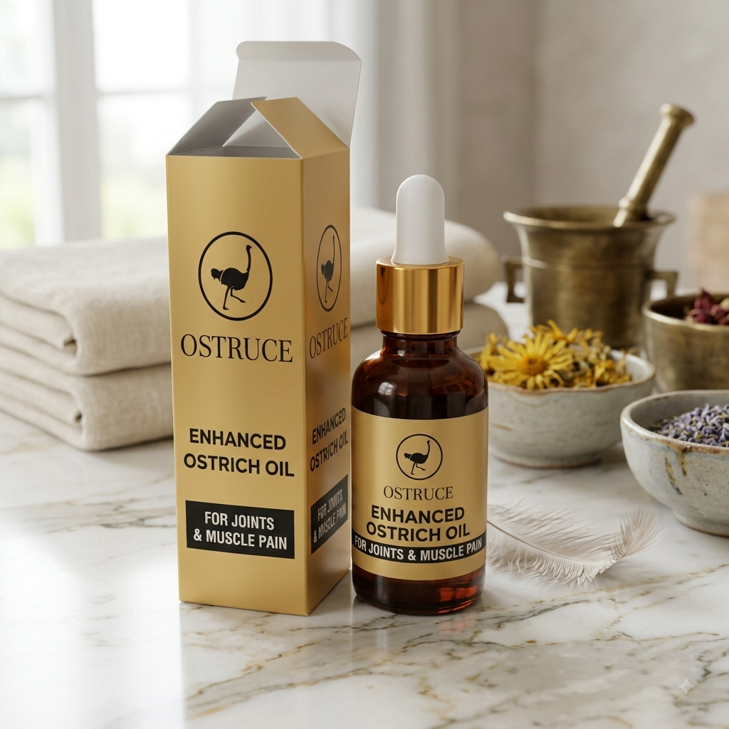 Ostrich Pure oil 30ml 100% Pure oil ,Joint pain , Muscle Pain , Skin Issues , Massage , Wrinbkles ,Stretch Marks ,Inse cts bites , Arthritis , Bruises ,S cars , Athletes Foot }