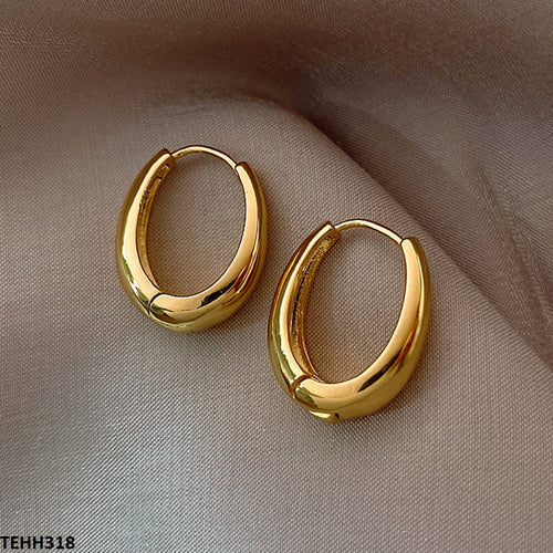 Oval Ear Hoops Pair Trendy  for Women Stylish & Elegant Design