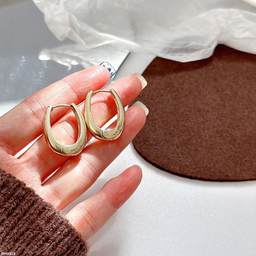 Oval Ear Hoops Pair Trendy  for Women Stylish & Elegant Design