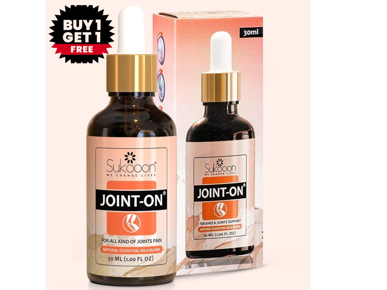 BUY 1 GET 1 FREE Herbal Massage Oil – Essential Oils Blend for Comfort & Relaxation | Ideal for Joints, Back, Knee & Body Massage