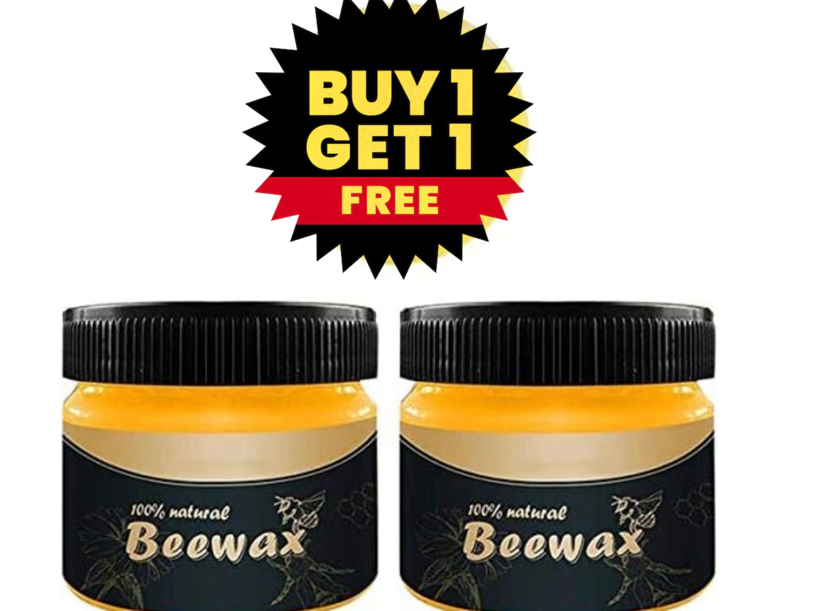 BUY 1 GET 1 FREE  Beeswax Furniture Polish ,Wood Seasoning Beeswax | Natural Wood Wax Traditional Beeswax Polish for Wood & Furniture | Beeswax Wood Polish and Cleaner for Furniture Care