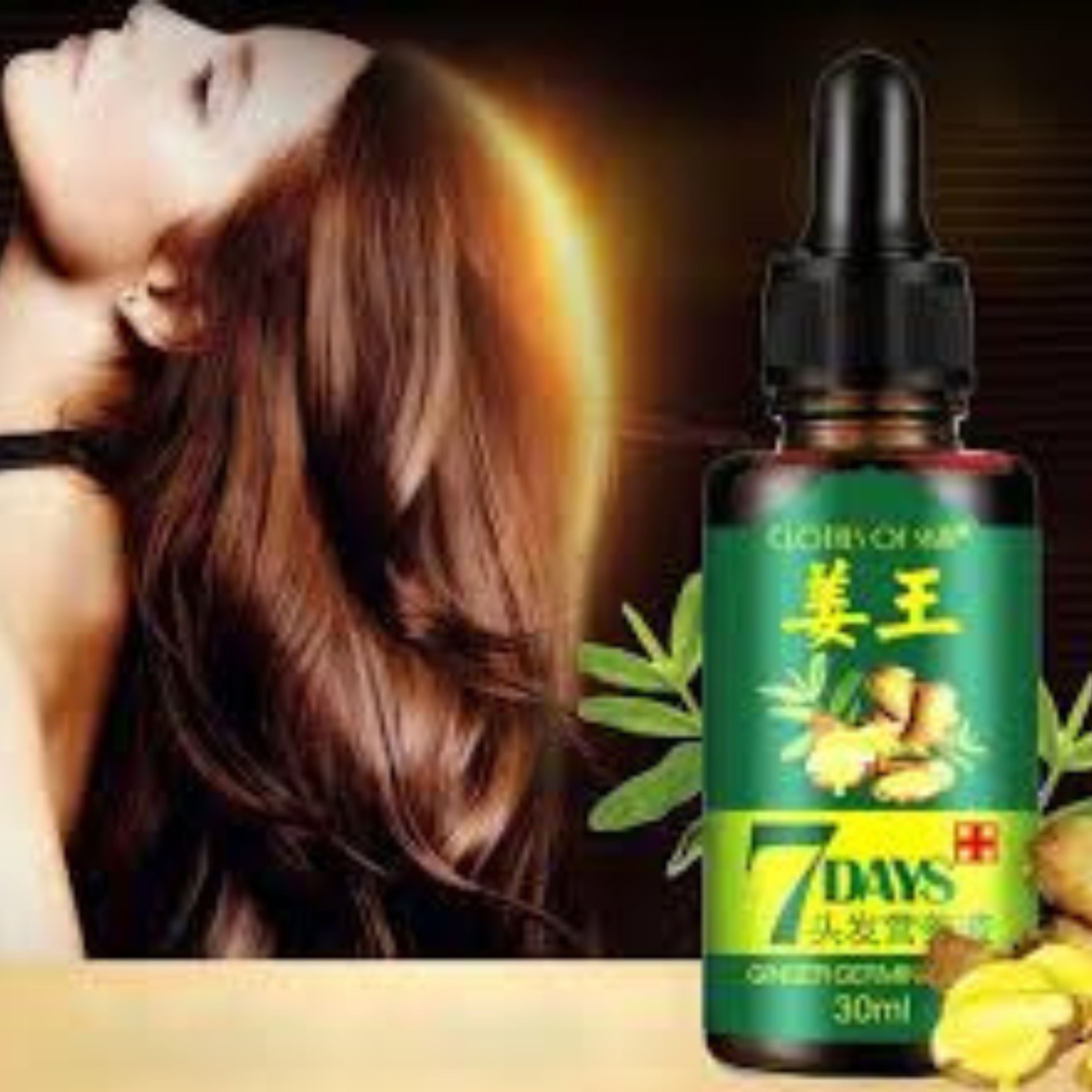 Buy 1 Get 1 FREE  Aichun Beauty 7 Days Ginger Hair Growth Essence Oil Serum For Damaged Hair Treatment Hair Growth Oil 30ml