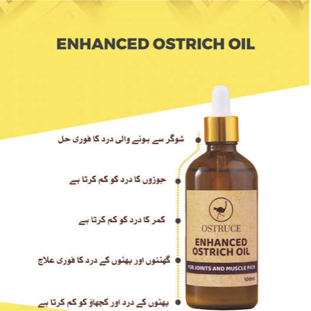 Ostrich Pure oil 30ml 100% Pure oil ,Joint pain , Muscle Pain , Skin Issues , Massage , Wrinbkles ,Stretch Marks ,Inse cts bites , Arthritis , Bruises ,S cars , Athletes Foot }