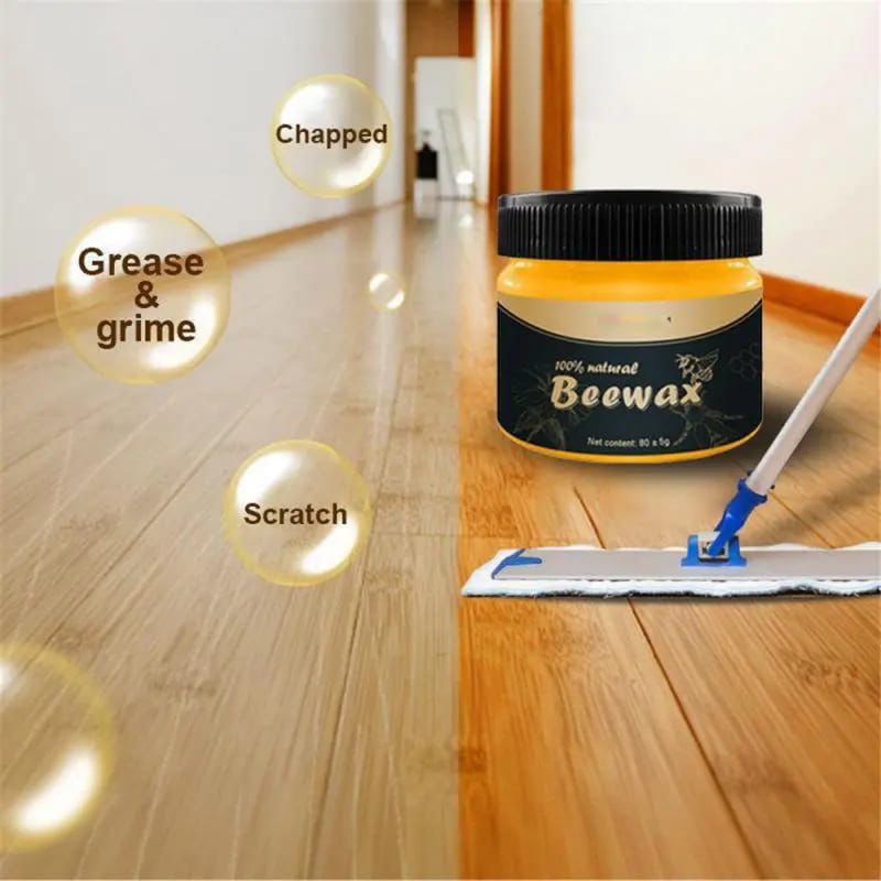 2 Pcs Beeswax Furniture Polish ,Wood Seasoning Beeswax  Natural Wood Wax Traditional Beeswax Polish for Wood & Furniture  Beeswax Wood Polish and Cleaner for Furniture Care