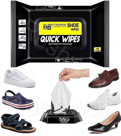 Pack of 2  (80 Pcs 1 pack) Original Shoe Cleaning Wet Wipes  Deep Cleaning & Dirt Removal Pads for Sneakers, Leather, Suede, Sports & Casual Shoes  Portable Disposable Shoe Cleaner Wipes for Quick Shoe Care & Shine