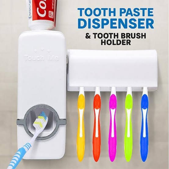 Space-Saving Wall-Mounted Toothbrush & Toothpaste Holder