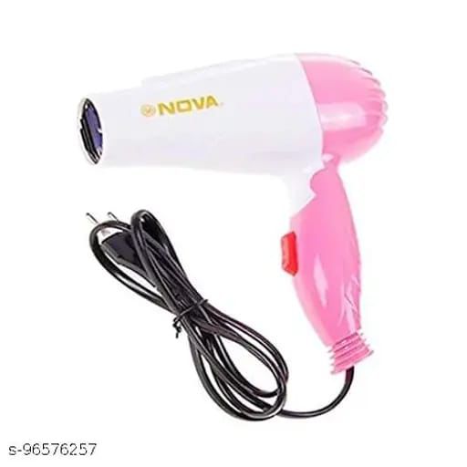 Nova High-Quality Foldable 1000W Hair Dryer with Thermal Protection & Negative Ionic Technology