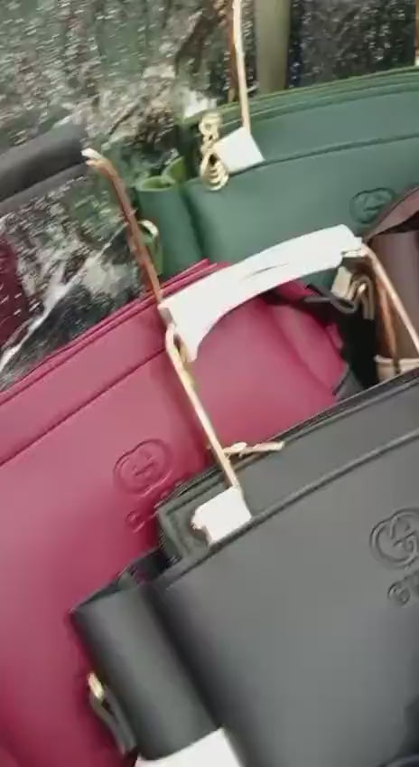 Gucci Style Women's Handbag Set with Wallet