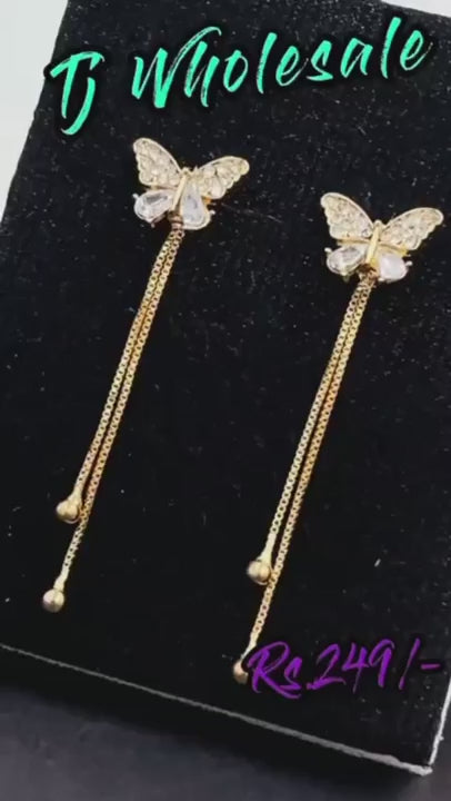 Butterfly Drop Earrings Trendy for Women Stylish & Elegant Design